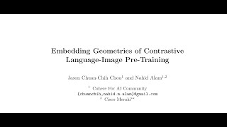 [QA] Embedding Geometries of Contrastive Language-Image Pre-Training