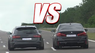 AUDI RS6 vs BMW M5... EXHAUST SOUND!