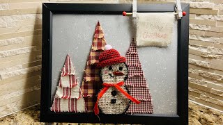 Framed Rustic Snowman