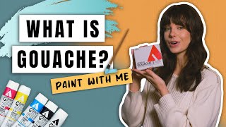 The History of Gouache ✨ And Paint With Me! (Colorful Leaf Speed Painting)