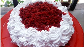 #egglessredvelvetcake #redvelvet  जाळीदार रेड वेलवेट केक सोप्प्या पद्धतीने आणि सिंपल व सुंदर डिजाइन