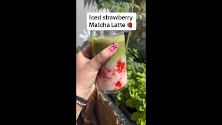 Iced Strawberry Matcha 😍🍀🍓   #justspices #drinks #fruits #fruit #matcha #rezeptideen