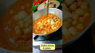 delicious chhole & patato curry #shortsvideo #youtubeshorts #shorts