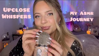 Asmr Upclose Whispers & Mic Scratching 🤍 My Asmr Journey & Advice for New Asmrtists (Requested)