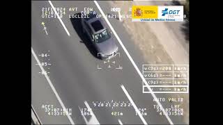 🛑 Ejemplos de velocidad excesiva captados por el helicóptero de la DGT: 196km/h