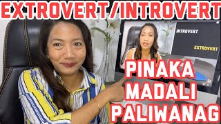 Pinaka SIMPLENG EXPLANATION para sa EXTROVERT/INTROVERT MBTI Personality type