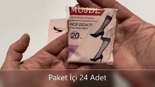 Müjde İnce Dizaltı Çorap 20 Denye 57/Ten 24 Adet