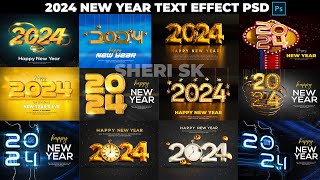 New Year 2024 3D Text Effect Download In PSD Files |Sheri Sk| 2024 3D Text Effect