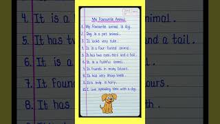 10 lines essay on my favourite animal dog in English | My favourite animal dog #shorts #kklearning