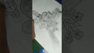 easy flower pot drawing \ flower pot drawing #music