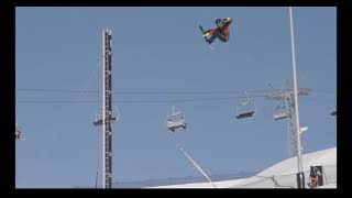 Valentino Guseli World highest Snowboard Air in halfpipe 2021 Laax 7.3m bigger than Shaun White