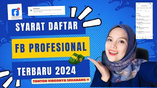 Tips Daftar Monetisasi Facebook terbaru 2024 ||Tips Cepat Monetisasi