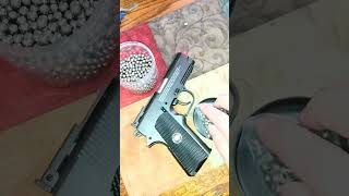 Shooting 6mm Steel Balls w/AFTERMATH 1911 Compact 485fps Airsoft Gun