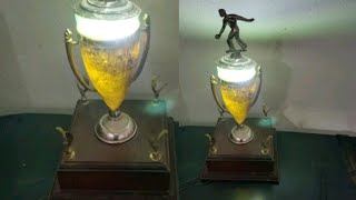 como hacer una lámpara de noche con un trofeo