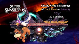 Super Smash Bros. Ultimate | Classic Mode w/ Duck Hunt on Intensity 9.9 (No Continue)