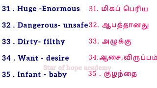 Spoken English | Learn Helpful  Snyonym words that are used in daily English and its Tamil meaning