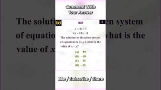 📝 SAT Algebra System Challenge! 📏 #sat #maths