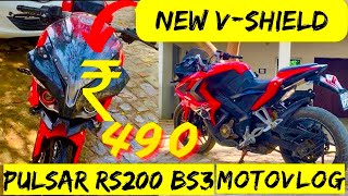 Pulsar RS200 New V- Shield Under 500 rupees 😎😎 || Red Rocket 🚀 Bs3 Model 😱