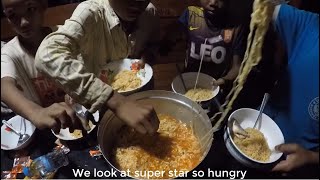 Cambodia Pagoda Life | Get Dinner with Instant Noodle and Fish Cans | FLV Official