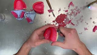 MAKING WAX RIMS UPPER AND LOWER عضة شمعية