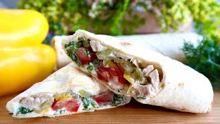 Домашняя ПП шаурма . Вкусная, сочная, полезная / Homemade shawarma . Delicious and healthy. Eng sub