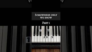 Somewhere Only We Know / Piano Tutorial (Part 1) #shorts