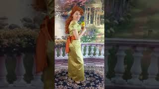 Chartreuse silk Edwardian gown by Victoria Vane for Renaissance to Regency Historical Couture