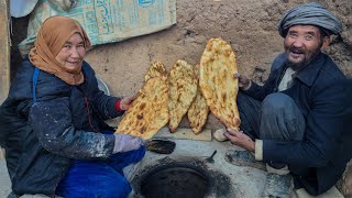 Lovely Old Couple Village Style Chapli Kabab and Naan Recipe | Village Life Afghanistan