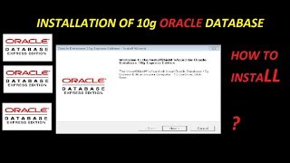 HOW TO INSTALL ORACLE 10G DATABASE[IN HINDI]