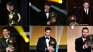 Relive Leo Messi's six Ballon d'Or triumphs360p