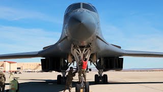 A Retired USAF B-1B Lancer Lands At Edwards AFB For Edwards Aircraft Ground Integration Lab (EAGIL)