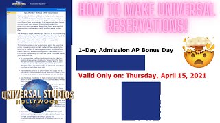 HOW TO MAKE A RESERVATION FOR UNIVERSAL STUDIOS HOLLYWOOD! RESERVATIONS ARE NOW LIVE! ALL INFO HERE!