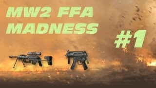 MW2 Free For All Madness Episode 1 - MP5K And Intervention - Two Games (3 Person Live Commentary)