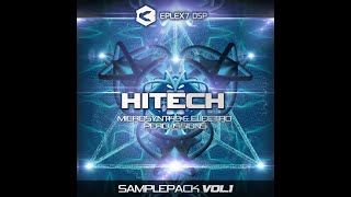 Solo preview Hitech samples electro percussions short synths blips in low quality showcase purpose