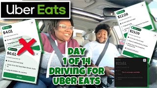 Uber Eats Driving | Day 1 of 14 Driving For Uber Eats | Ride Along