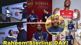 Raheem Sterling Tours Arsenal on First Day!🔥Welcome To Arsenal,Sterling meets Edu Gasper