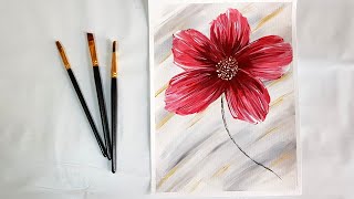 Easy acrylic painting | Tutorial painting | How to paint flower | Come dipingere un fiore