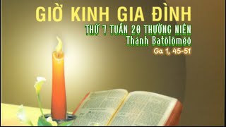 THỨ 7 TUẦN 20 TN 24/08/2024