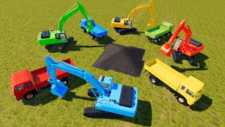 Excavators video Game JCB loads Colors and Transporting a Trucks | Which Excavator is Right