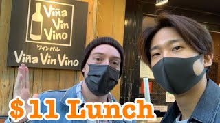 【$11 lunch in Shinjuku】all you can eat BREAD with pasta?!