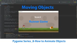 Moving Object in Pygame | Runner/Jumping Game - part 8