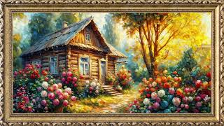 A Rustic Cottage | TV Art Screensaver | 8 Hours Framed Painting | TV Wallpaper | 4K