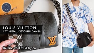 Louis Vuitton City Keepall Distorted Damier Men's SS21: Details, what fits & try-on