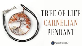 Tree of Life Carnelian Pendant