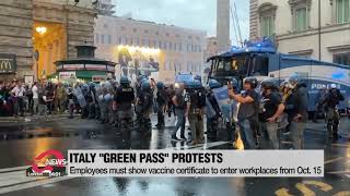 Thousands in 😱Rome protest 'Green Pass' mandate for workers