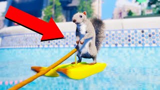 I'M A SQUIRREL WITH WATER SKI'S?! (Squirrel With A Gun)