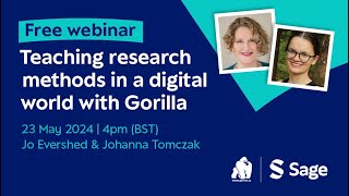 Teaching Research Methods in a Digital World with Gorilla