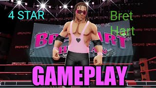 WWE MAYHEM | 4 star Bret Hart Gameplay | Bret Hart vs Brock Lesnar