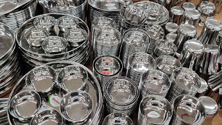 Rs 5 Onwards Kitchen New Stainless Steel Organiser kadai Sauce Pan  steel Jars Pothys hyper Chennai