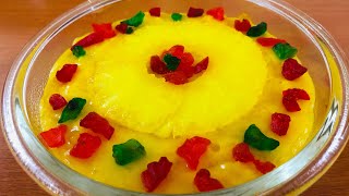 PINEAPPLE PUDDING | EASY RECIPE | WITHOUT GELATIN |